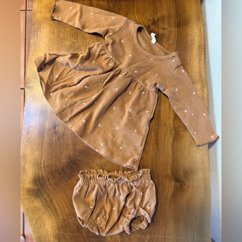 Quincy Mae Tan Baby Outfit with‎ White Accents
